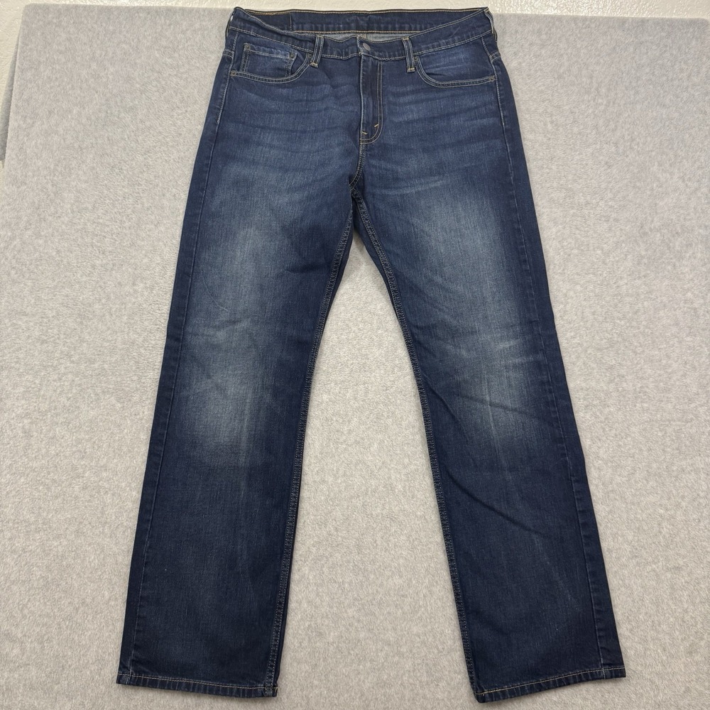 Levis 569 Jeans Mens 34x34 Blue Medium Wash Loose Straight Leg Denim